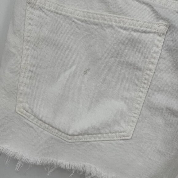 Relaxed denim short in white raw hem woman's size 31 new with tag - Picture 10 of 15